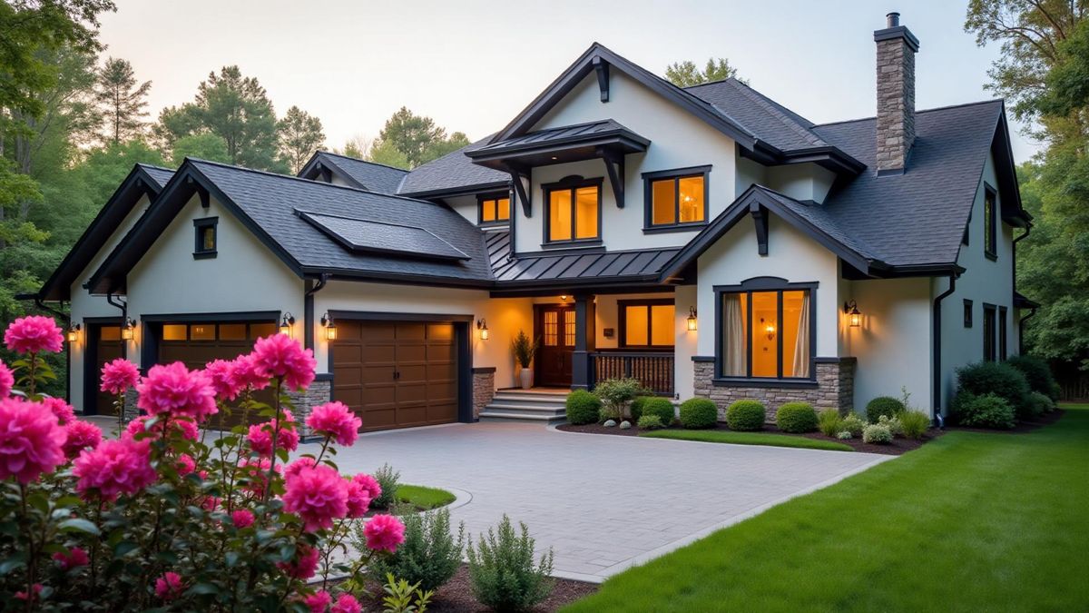 Modern single-family home exterior for first-time home buyers